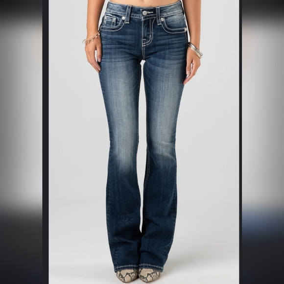 Miss Me Denim - Miss Me Signature Boot Cut Low-Rise Embellished Jeans